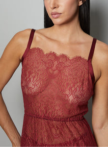 Luxurious silk slip with Baroque-patterned eyelash lace, high-waisted design, and smooth accents, offering a seductive and elegant look.Embrace it solo or pair with your seductive lingerie set for a sultry evening look.